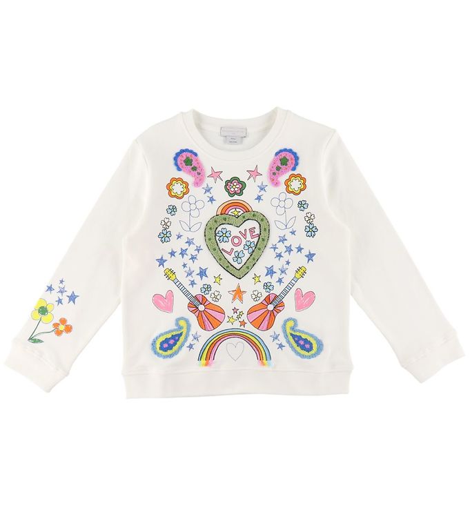 Stella Mccartney Kids Sweatee Shirt Love Hvid M. Print