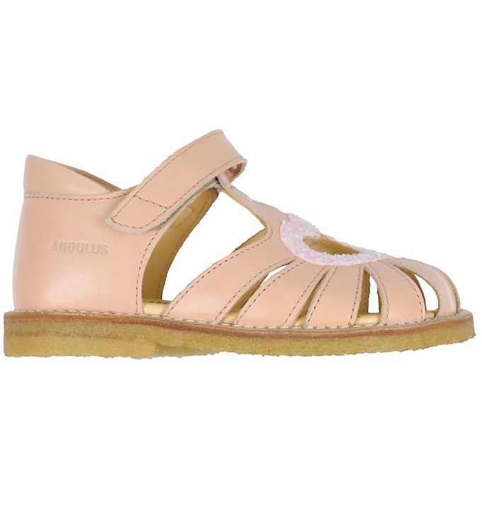 Angulus Sandal - Fersken m. Glitter Altid fri i