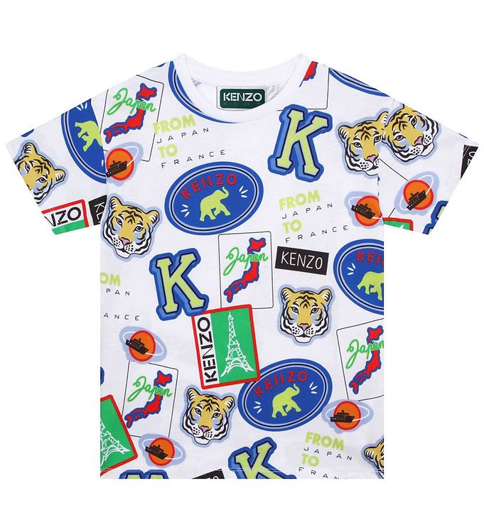 6: Kenzo T-shirt - Hvid m. Print