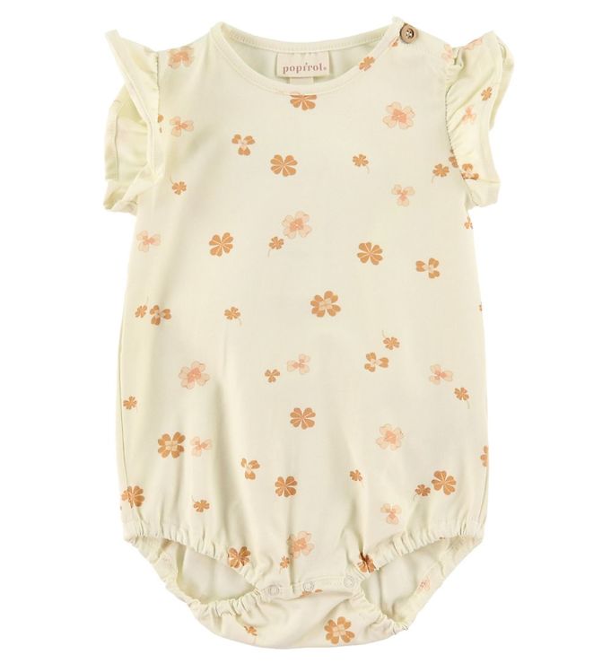Image of Popirol Body k/æ - Posally - Print Clover - 1 år (80) - Popirol Body K/Æ (300717-4338061)