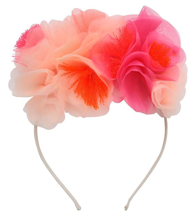 #2 - Meri Meri Hårbøjle - Pink Floral Headband