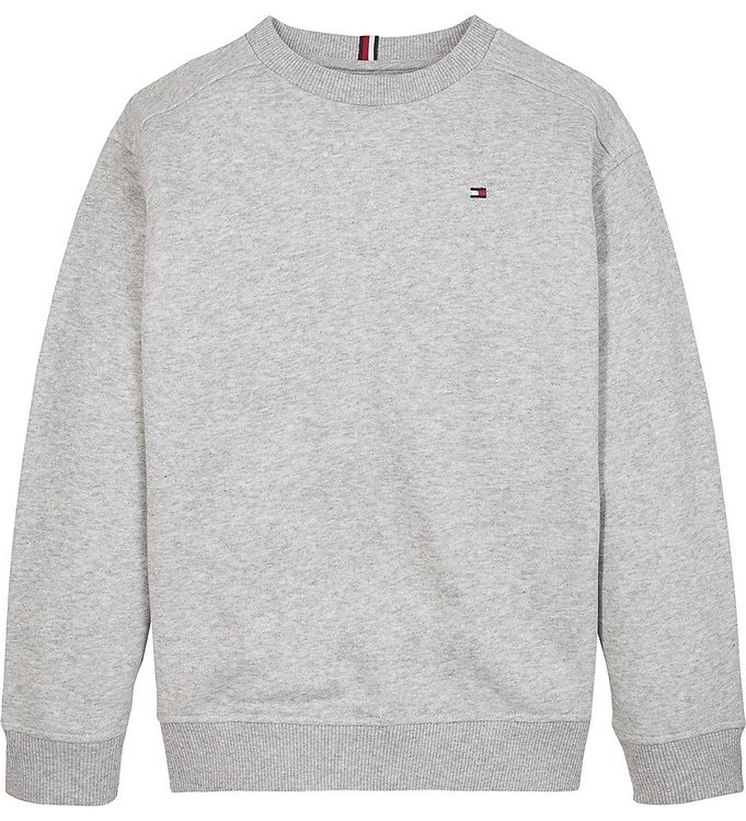 Tommy Hilfiger Sweatshirt - Bold Tommy Logo - Light Grey Heather