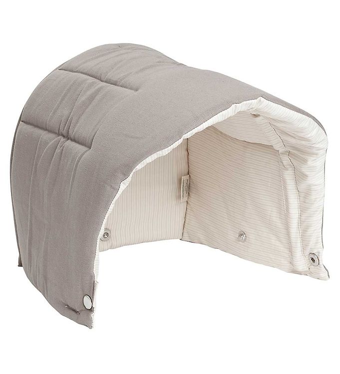 Copenhagen Multifunktionel Kaleche til Babylift Dark Grey Solid w. Creme Stripe