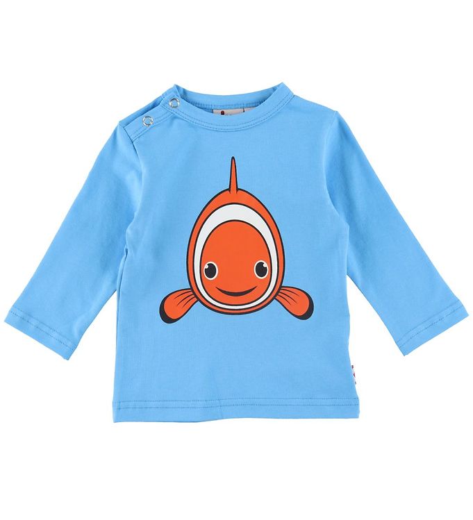 Image of DYR-Cph Bluse - DYRCritter - Mild Blue m. Klovnfisk - 1 år (80) - DYR Bluse (300015-4326485)