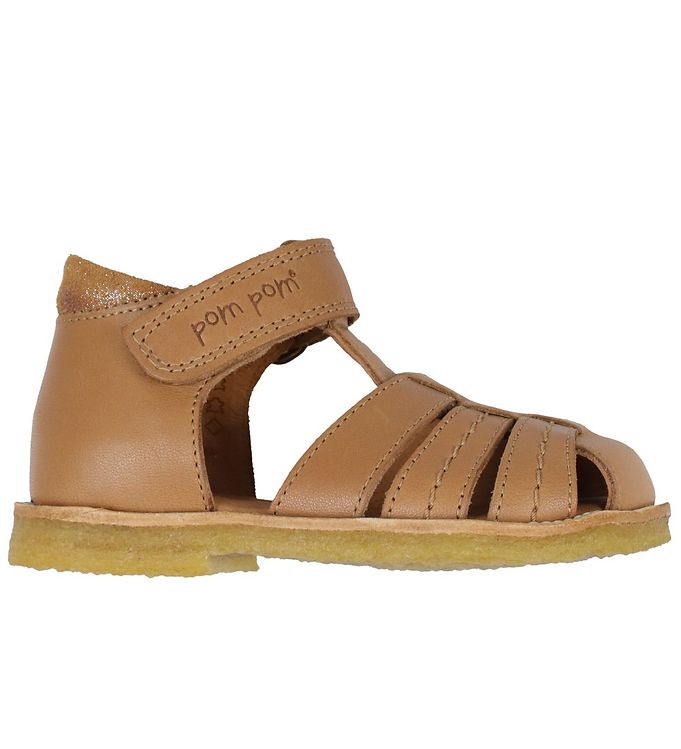 dybde Umeki Uhøfligt Pom Pom Sandaler - Rub Sole - Camel » Gratis hjemmelevering i DK