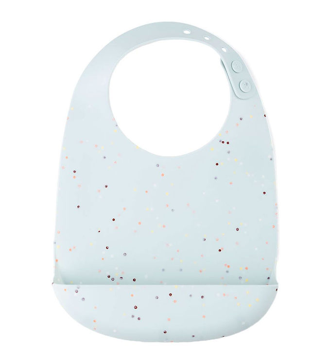 Image of Done By Deer Hagesmæk m. Lomme - Silikone - Confetti Blue - OneSize - Done By Deer Hagesmæk (300446-4333325)