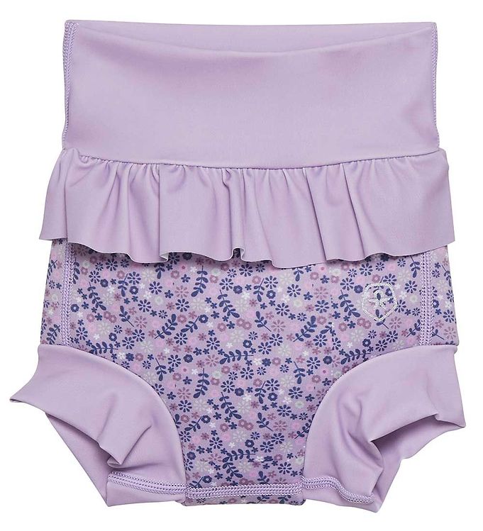 4: Color Kids Babybadebukser med Flæse AOP Lavender Mist