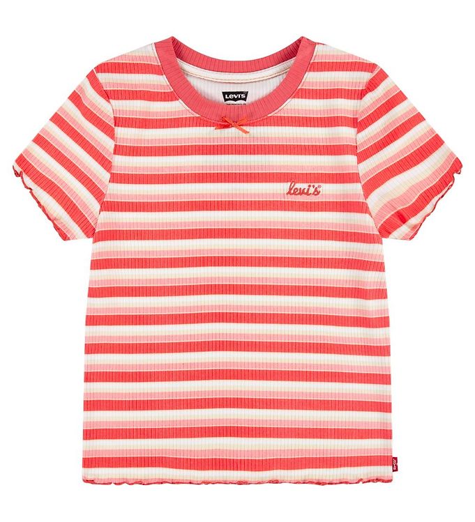 #3 - Levis Kids T-shirt - Rib - Striped - Rose of Sharon - Pink