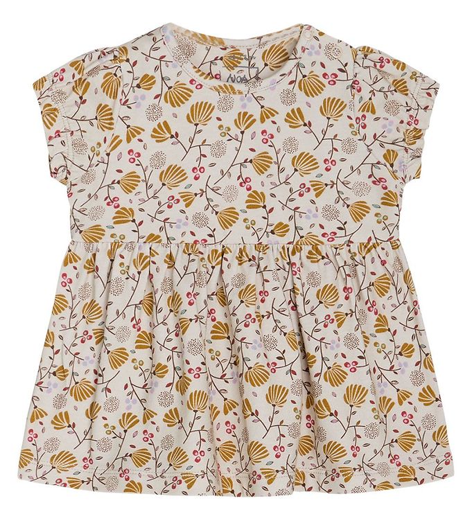 Kitty kjole - Print Offwhite/Yellow - 74