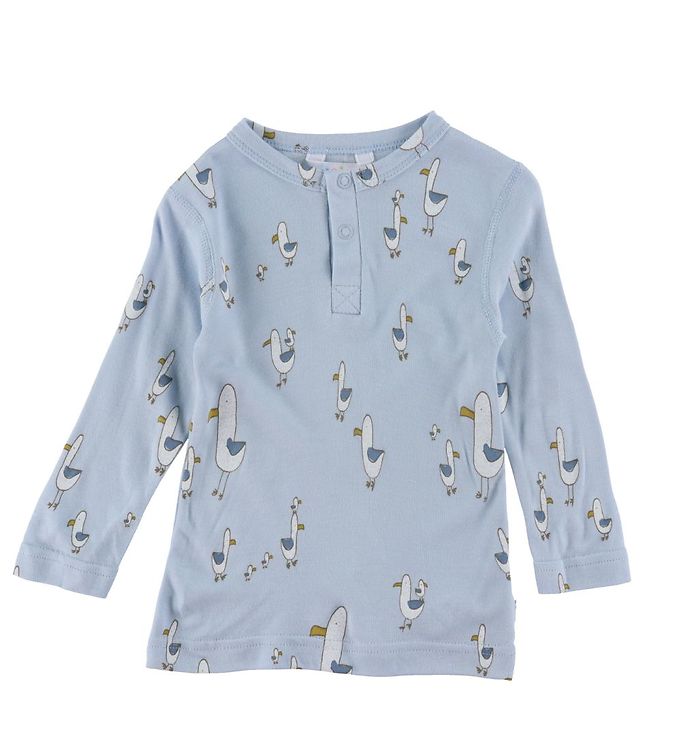 Joha Bluse Bambus Blå Print