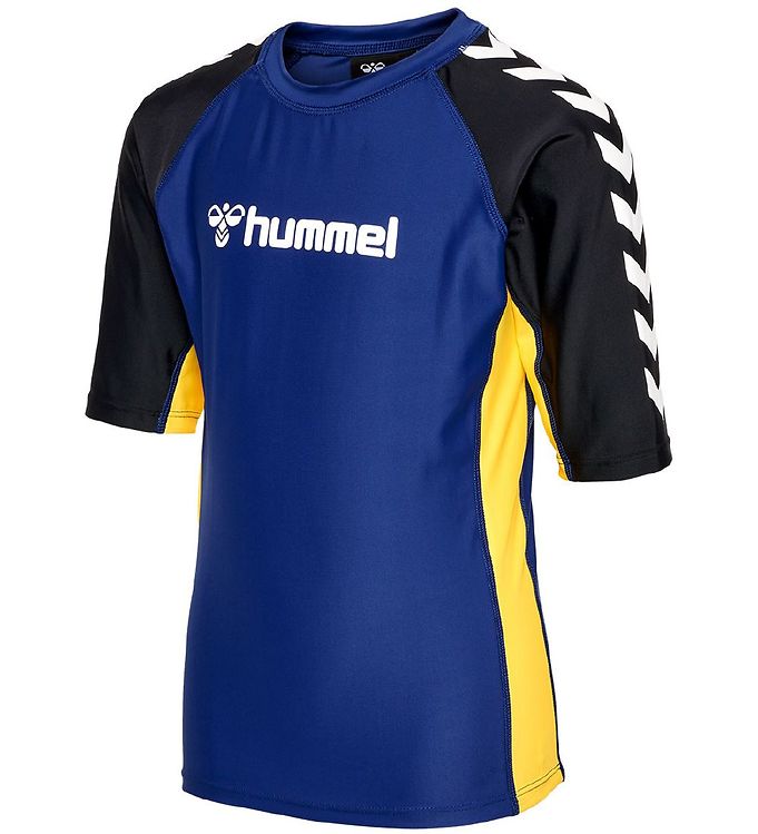 Image of Hummel Badebluse - UV40 - hmlFiji - Navy Peony - 4 år (104) - Hummel Badetøj (301565-4349381)