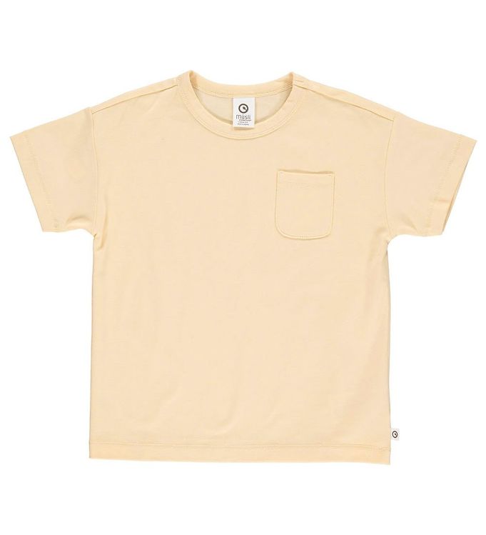 4: Cozy me drop shoulder T-shirt - Calm yellow - 116