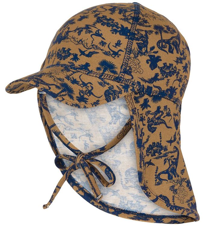 Sommerhat m/lang skygge - AOP - Bambus - DIJON - 43 CM