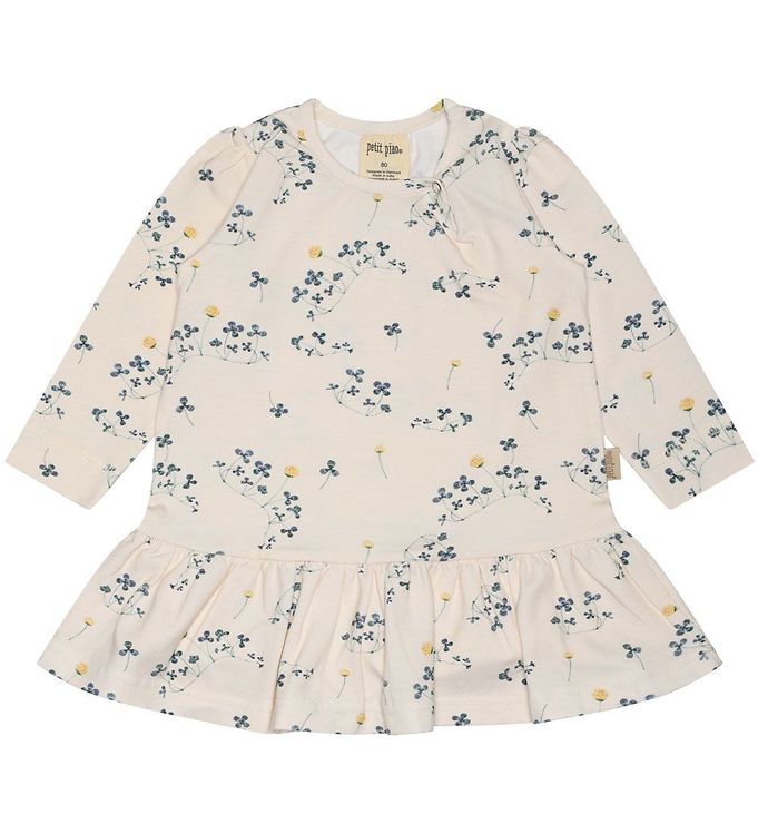 Petit Piao - Dress LS Gather Printed, PP226 - Clover - 80