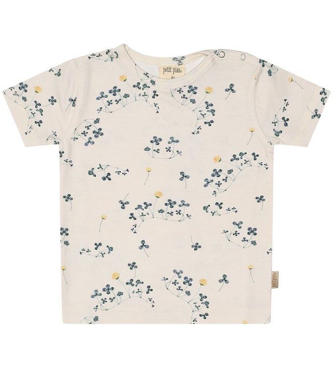 4: Petit Piao T-shirt - Blomster Print - Clover