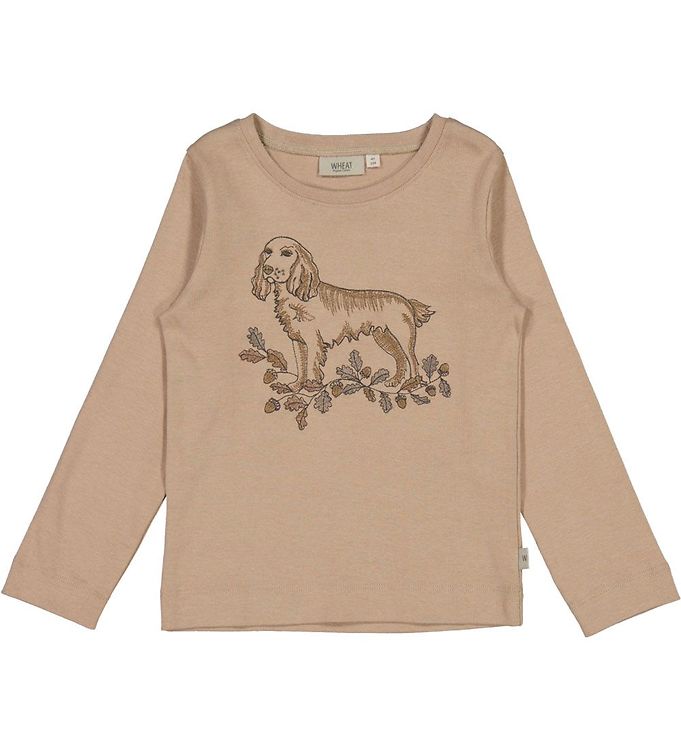 Wheat Bluse - Dog Embroidery - Affogato