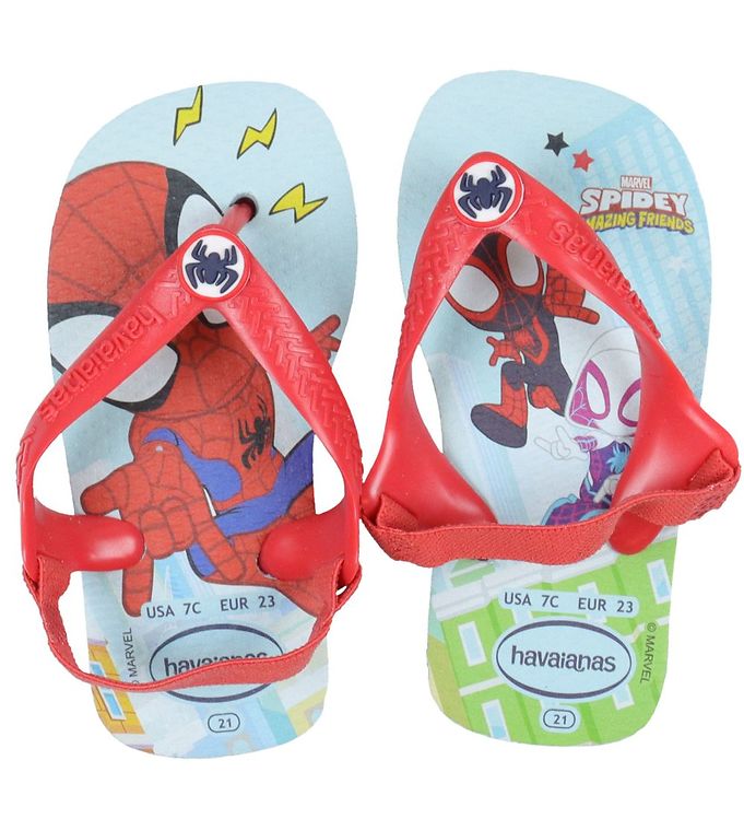 #3 - Havaianas Klipklapper - Baby Marvel - Blue/Red