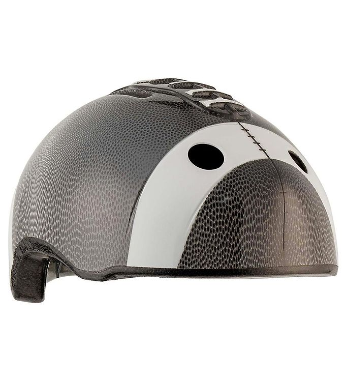 Image of Crazy Safety Cykelhjelm m. Lys - Football - Sort - 49-55 cm - Crazy Safety Cykelhjelm (303147-4369367)
