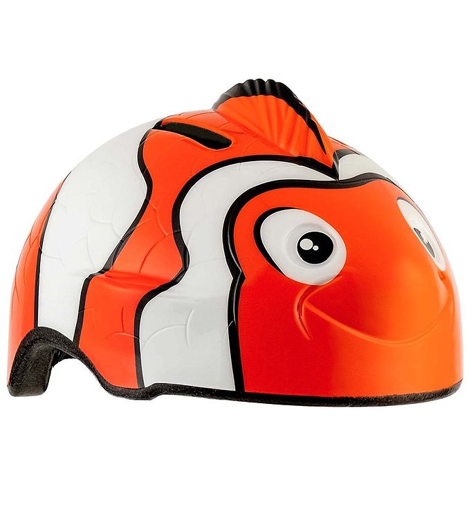 Image of Crazy Safety Cykelhjelm m. Lys - Fisk - Orange - 49-55 cm - Crazy Safety Cykelhjelm (303151-4369371)