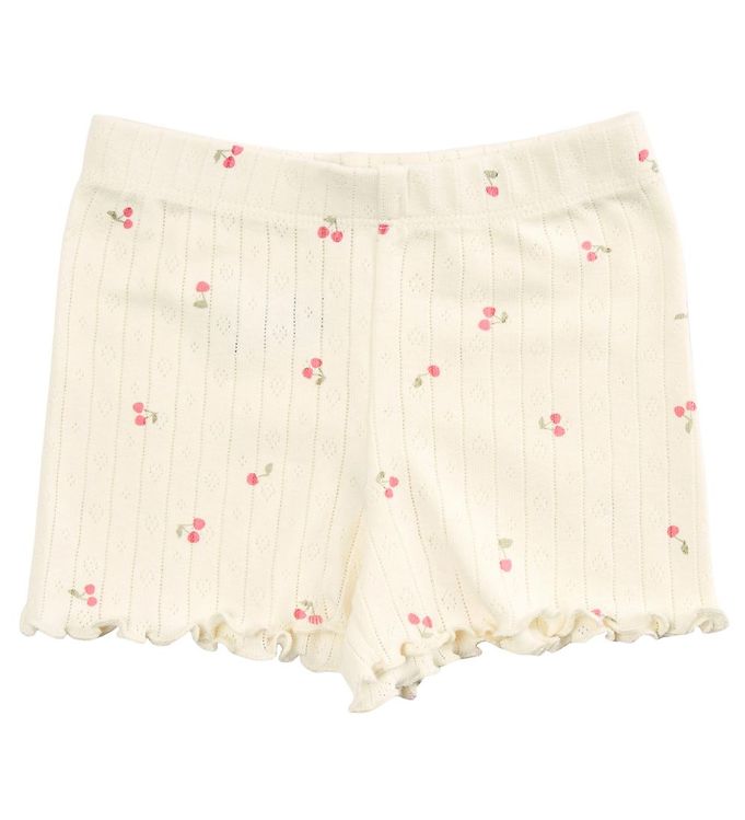 Petit by Sofie Schnoor Shorts - Antique White m. Kirsebær