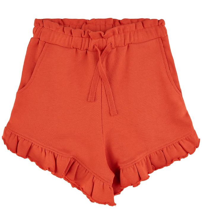 #3 - Soft Gallery Sweatshorts - SgHeidi - Scarlet Ibis m. Flæser