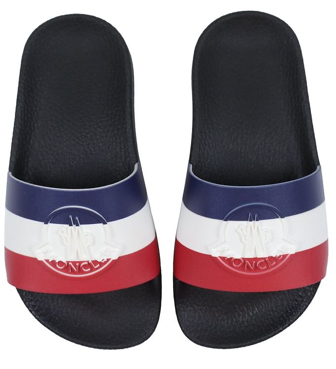 Moncler Badesandaler Petit Basile Sort M. Logo