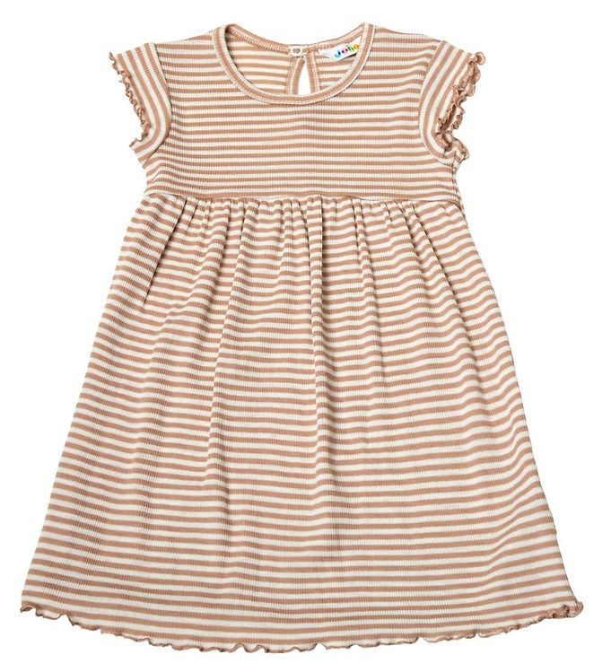 Kjole - light brown stripe - 70