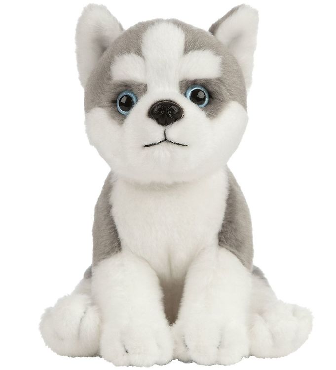 Image of Living Nature Bamse - 17x7 cm - Husky Hundehvalp - Grå/Hvid (305522-4410156)