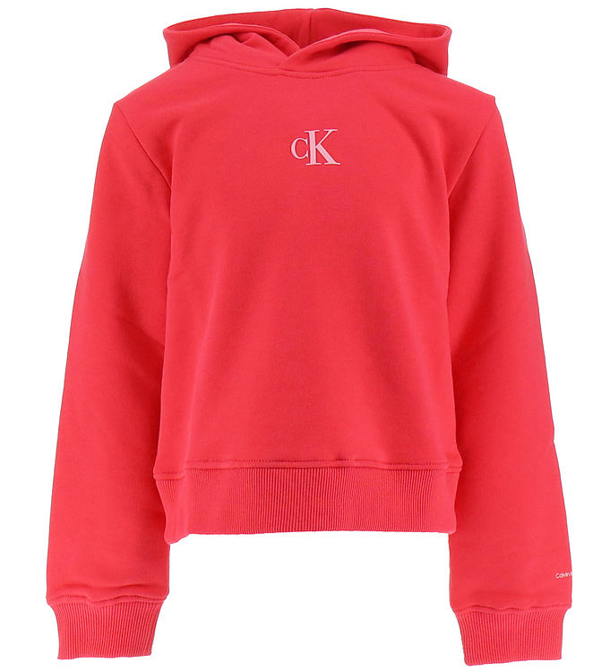 Calvin Klein Hættetrøje - Logo Boxy - Teaberry