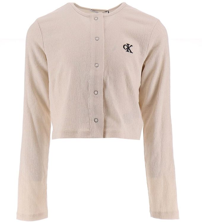 8: Calvin Klein Cardigan - Light Crinkle - Whitecap Gray