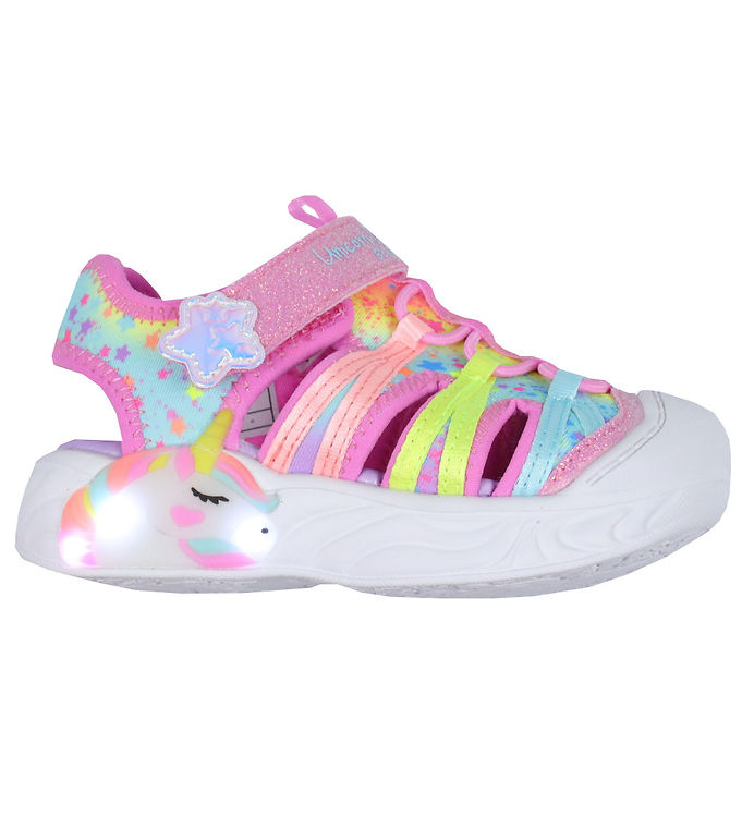 Seks stemning Gå forud Skechers Sandaler m. Lys - Unicorn Dreams Explorer - Pink/Multi