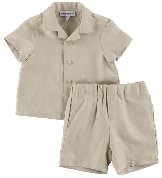 Emporio Armani Sæt Skjorte/shorts Beige