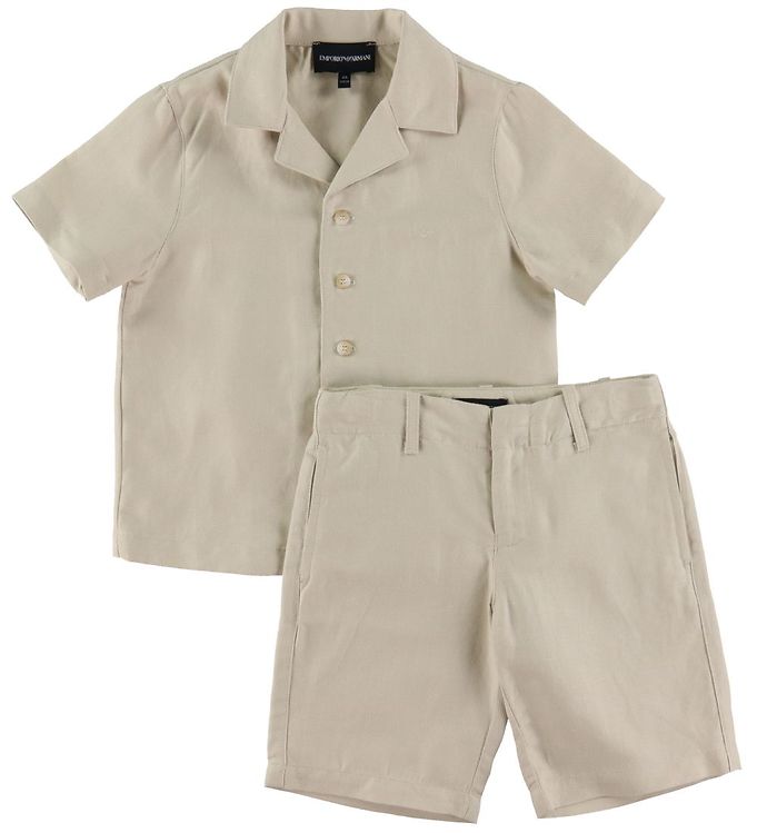 Emporio Armani Sæt Skjorte/shorts Beige