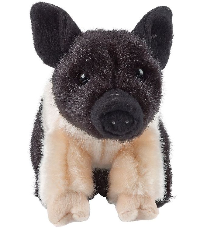 Image of Living Nature Bamse - 14x14 cm - Pattegris - Sort/Rosa (305344-4408868)