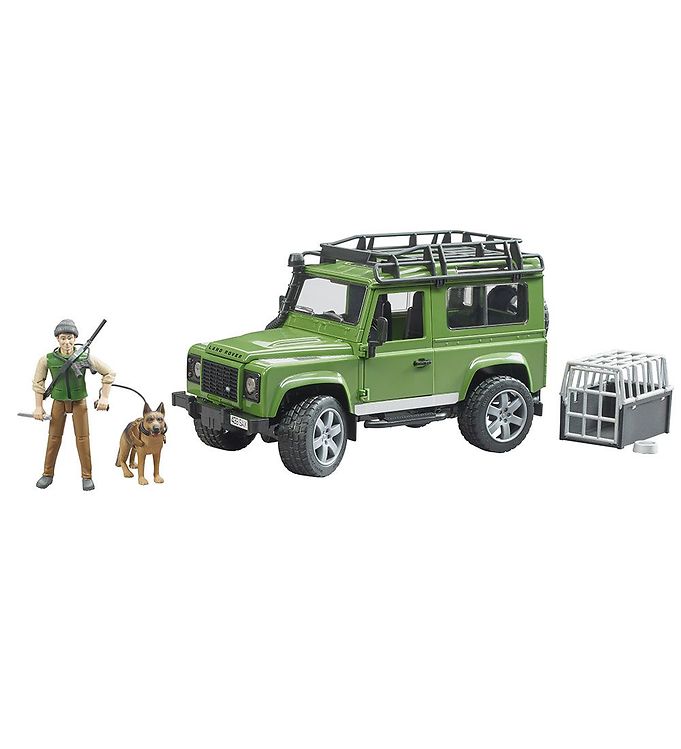 Bruder Bil - Land Rover Defender m. Ranger og Hund 02587 unisex