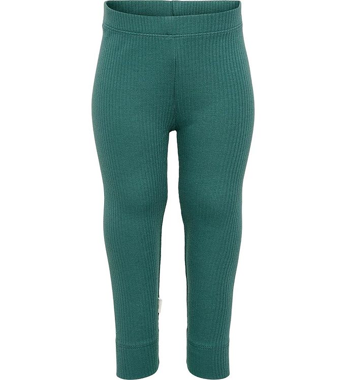 13: Hummel Leggings - hmlRene Tights - Rib - Sea Pine