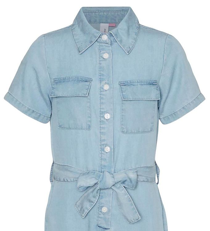 Adelaide Glat sengetøj Vero Moda Girl Buksedragt - VmHarper - Light Blue Denim