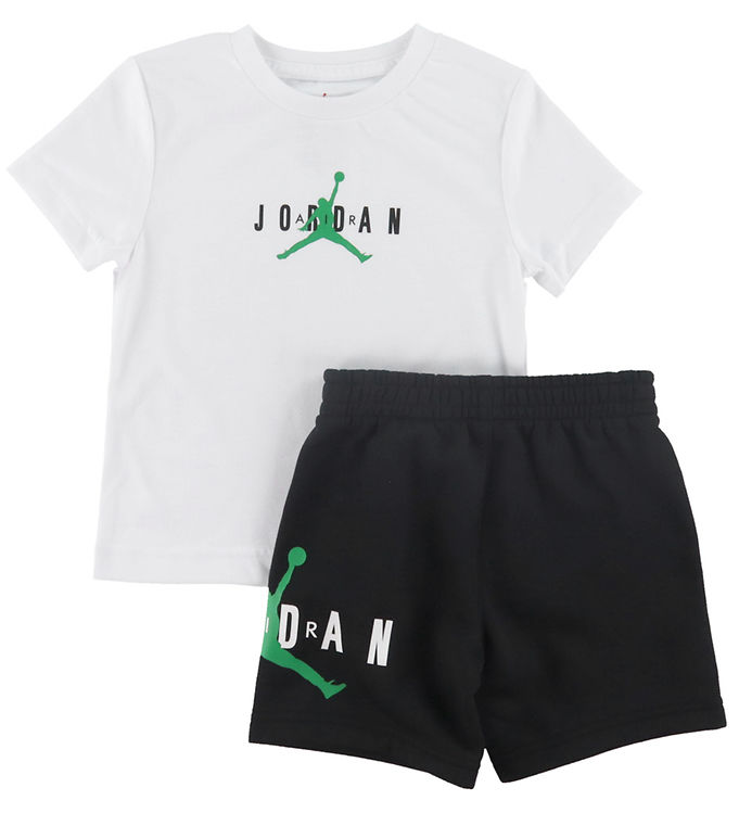5: Jordan Shortssæt - T-shirt/Shorts - Hvid/Sort