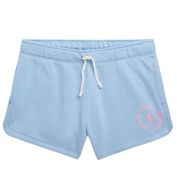 10: Polo Ralph Lauren Sweatshorts - Longwood - Lyseblå m. Rosa