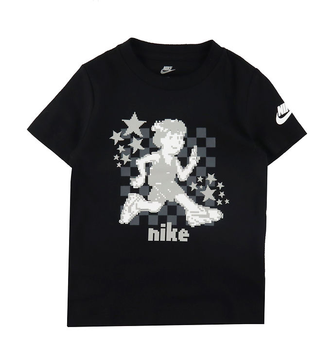 11: Nike T-shirt - Sort m. Pixeleret Print