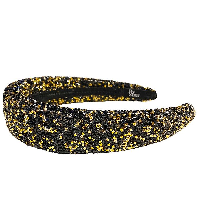 Bows By Stær Hårbøjle - Lin - Glitter - Sort/Guld
