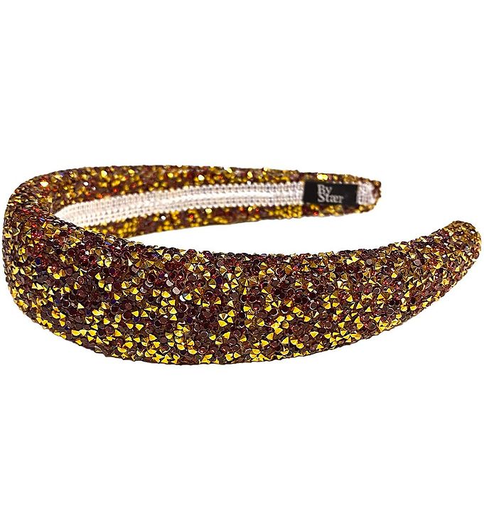 Bows By Stær Hårbøjle - Lin - Glitter - Rød/Guld