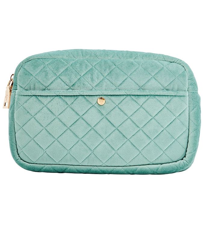 Spytte klamre sig Fortrolig Fan Palm Toilettaske - Large - Quiltet Velour - Mint Green