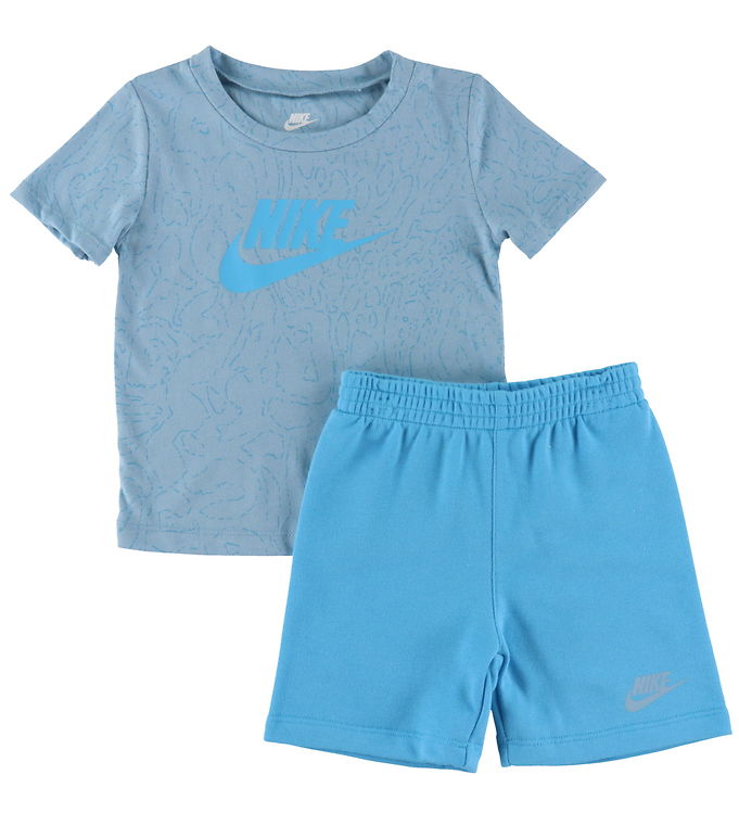 #2 - Nike Shortssæt - T-shirt/Shorts - Baltic Blue
