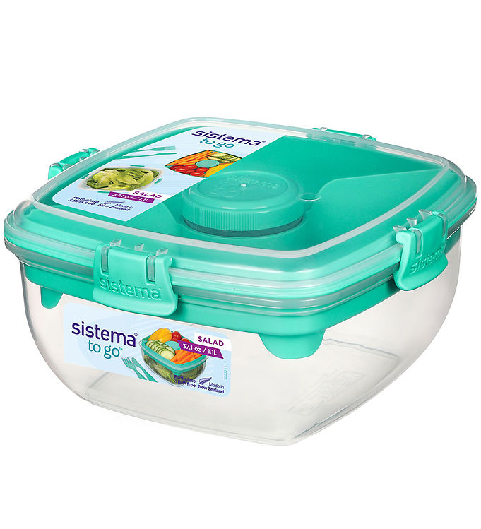 Sistema Madkasse m. Tilbehør - Salad - 1,1 L - Turkis