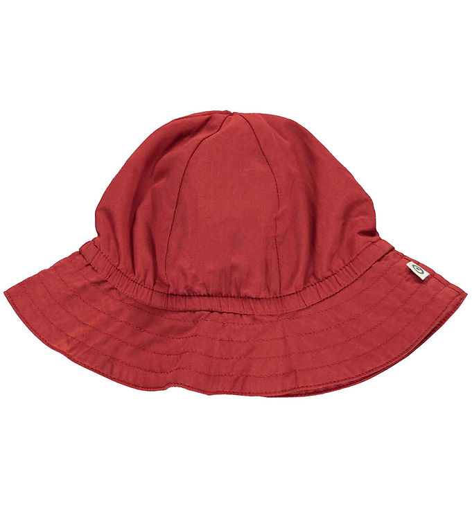 Poplin hat - Berry red - 56/62