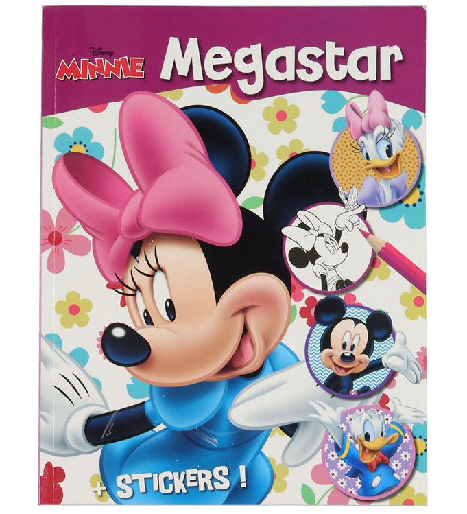 #2 - Megastar Malebog m. Klistermærker - 208 Sider - Minnie Mouse