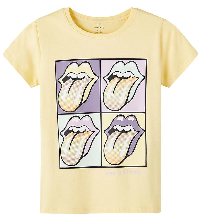 Name It T-shirt NkfMus Rollingstones - Double Cream