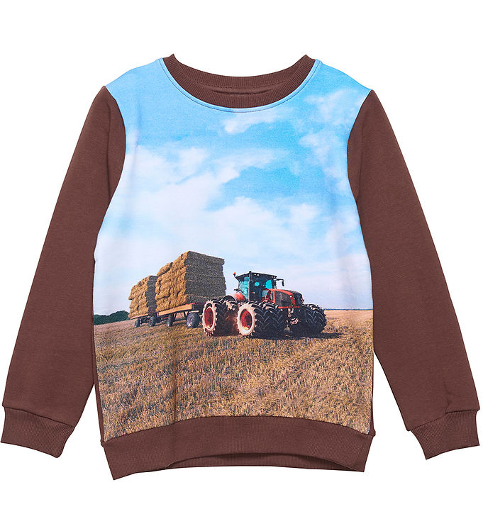 Minymo Sweatshirt - Potting Soil m. Traktor