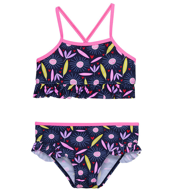 Color Kids Bikini m. Flæser - Begonia Pink